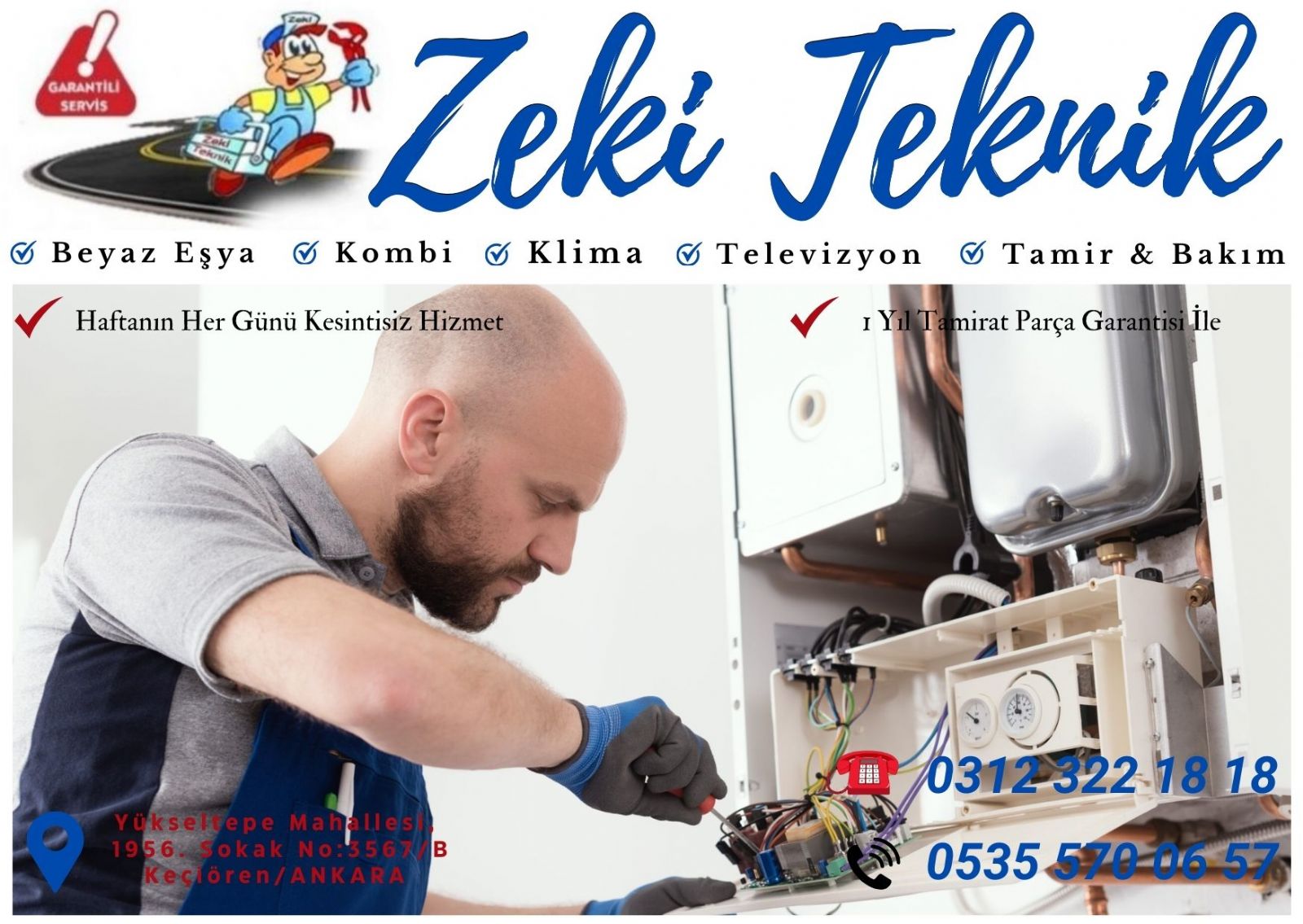 Yükseltepe Kombi Bakım Ücreti